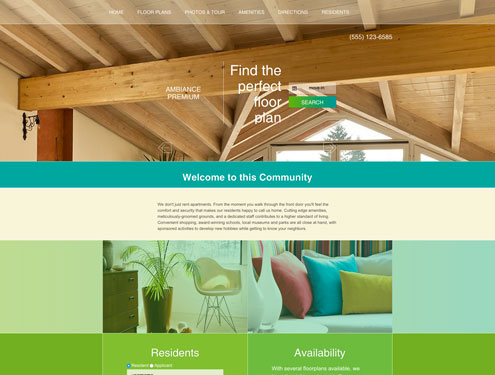 Ambiance Premium apartment website design