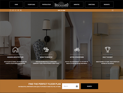 Brick Premium apartment website design