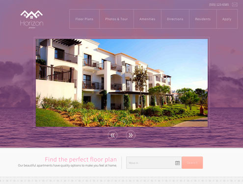 Horizon Premium apartment website design
