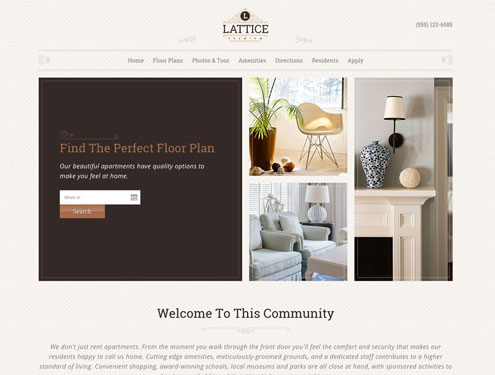 Lattice Premium apartment website design