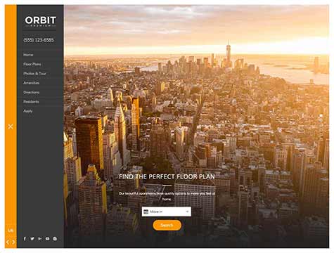 Orbit Premium apartment website design