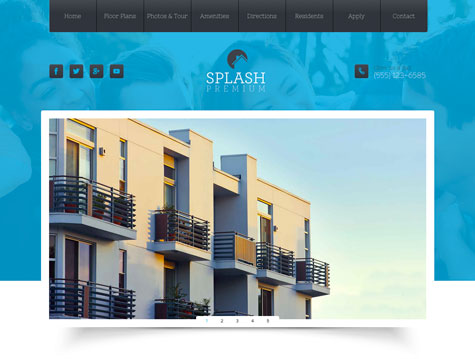 Splash Premium apartment website design