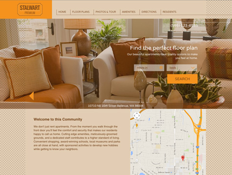 Stalwart Premium apartment website design
