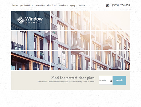 Window Premium apartment website design